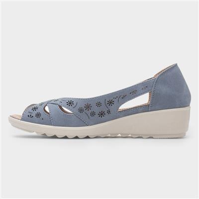 Kate Womens Blue Open Toe Shoe