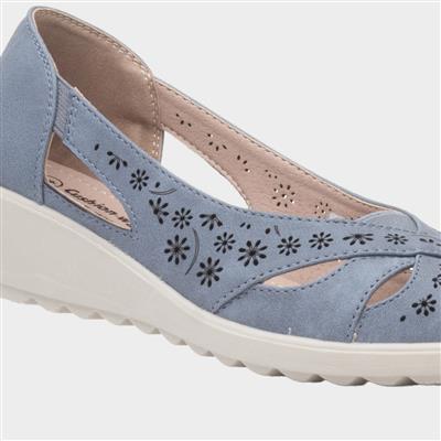Kate Womens Blue Open Toe Shoe