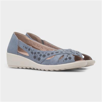 Kate Womens Blue Open Toe Shoe