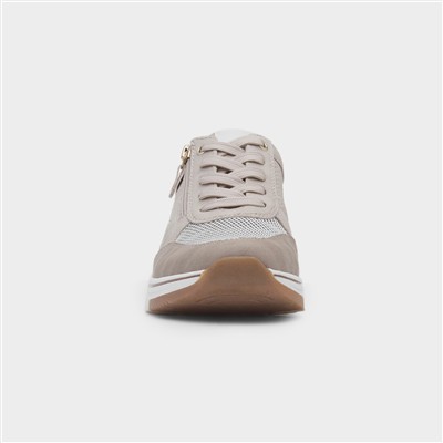 Sarah Womens Beige Lace Up Shoe