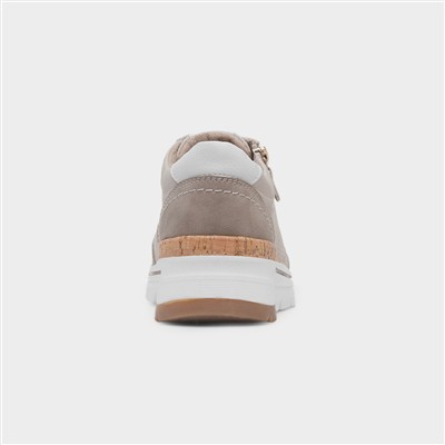 Sarah Womens Beige Lace Up Shoe