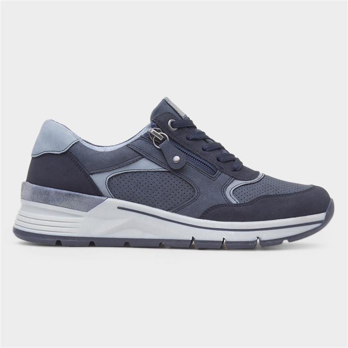 Sylvie Womens Navy Casual Lace Up Shoe