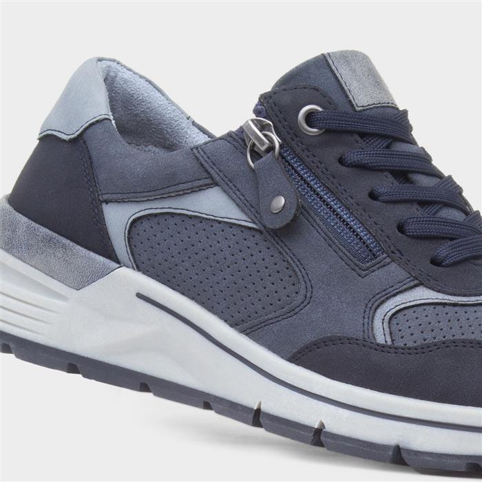 Sylvie Womens Navy Casual Lace Up Shoe