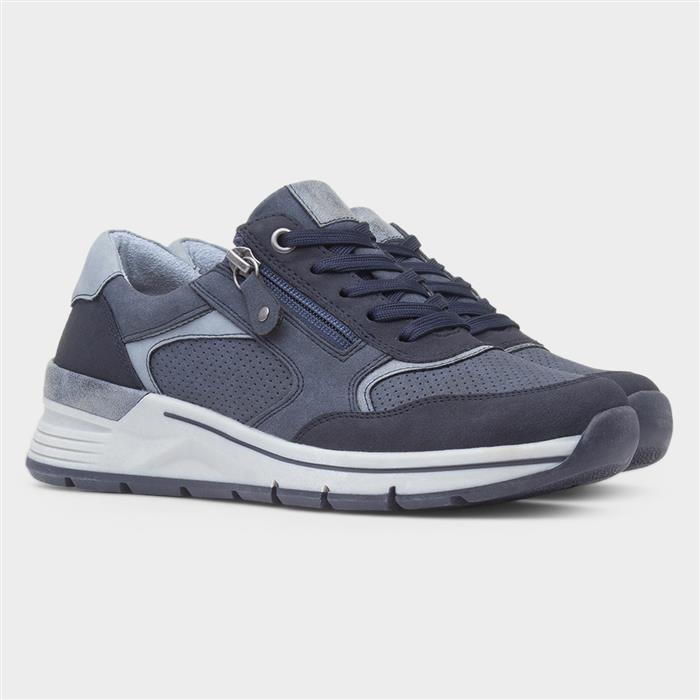 Sylvie Womens Navy Casual Lace Up Shoe