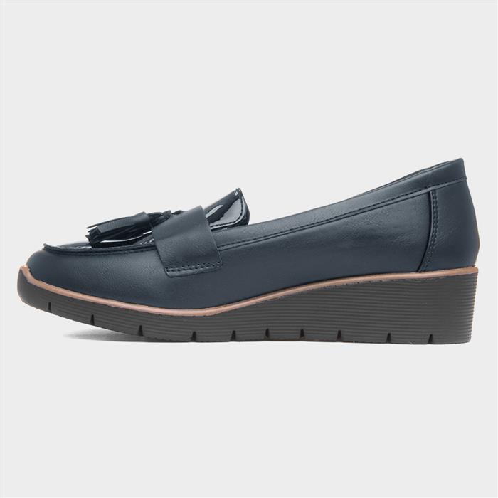 Yvonne Womens Navy Loafer