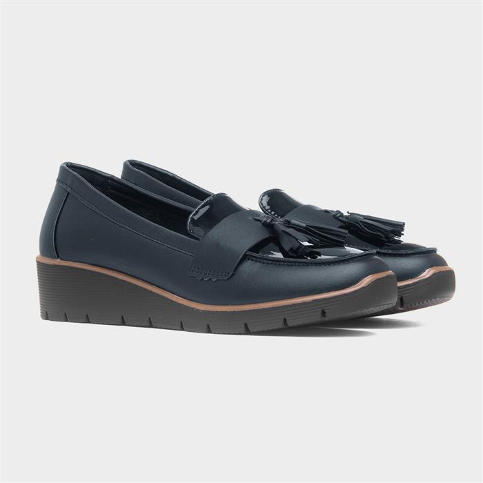 Yvonne Womens Navy Loafer