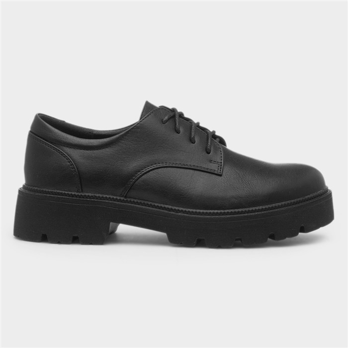 Manila Womens Black Lace Up Shoe