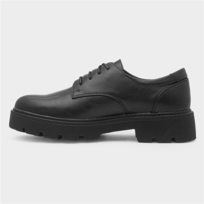 Manila Womens Black Lace Up Shoe