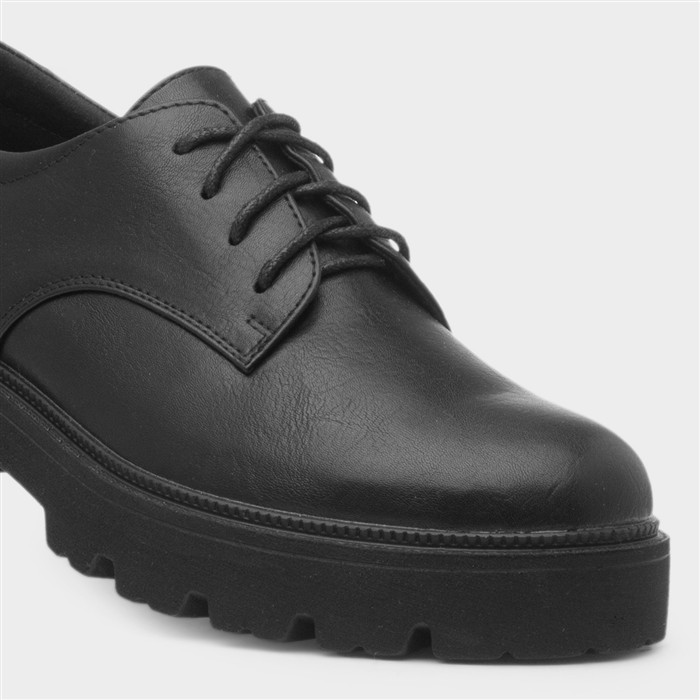 Manila Womens Black Lace Up Shoe