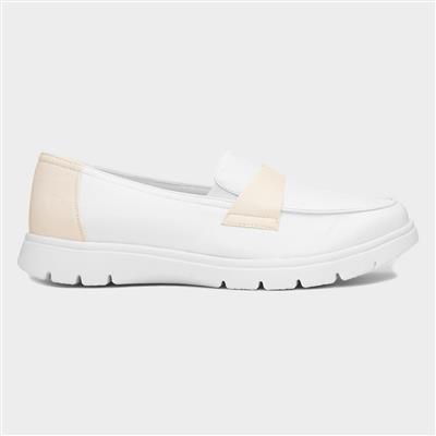 Litesoles Bourne Womens White Loafer