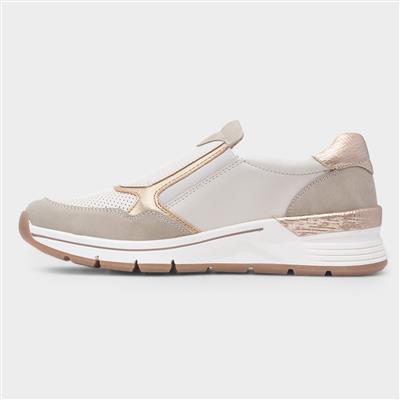 Susannah Womens Beige Zip Up Casual Shoe
