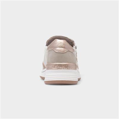 Susannah Womens Beige Zip Up Casual Shoe