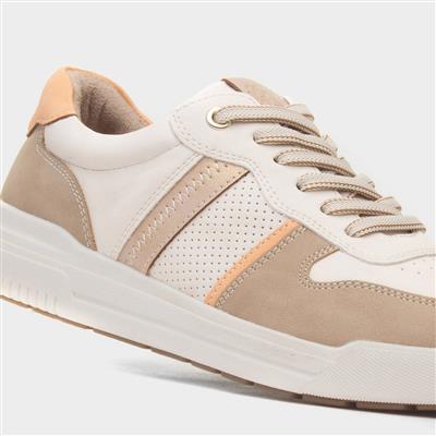 Arabella Womens Beige Lace Up Shoe