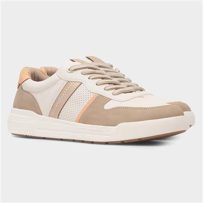 Arabella Womens Beige Lace Up Shoe