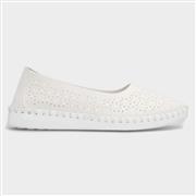 Lotus Mesne Womens White Diamante Casual Shoe (Click For Details)