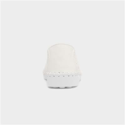 Mesne Womens White Sequin Casual Shoe