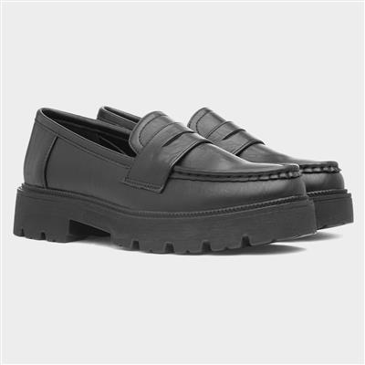 Jakarta Womens Black Chunky Loafer