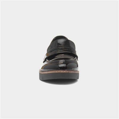 Beijing Womens Black Wedge Loafer