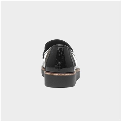 Beijing Womens Black Wedge Loafer