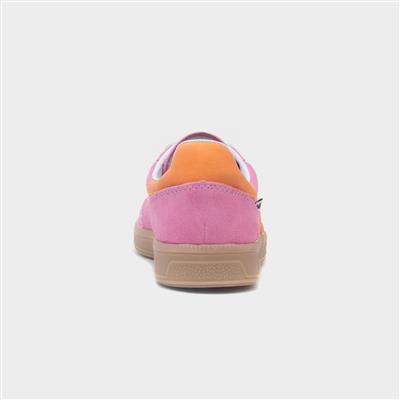 Womens Pink & Orange Suede Shoe