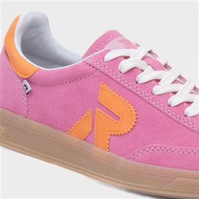 Womens Pink & Orange Suede Shoe