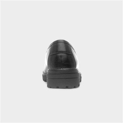 Osaka Womens Black Tassel Loafer Shoe