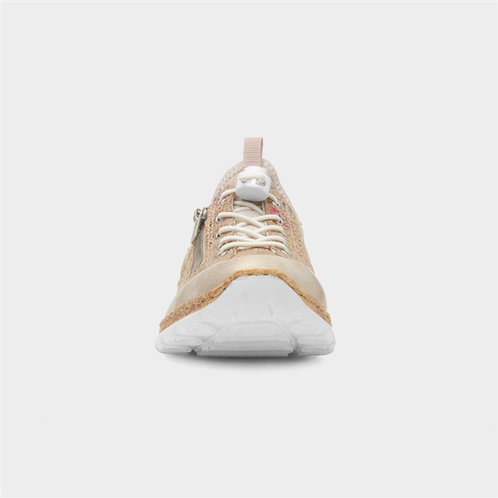 Antistress Womens Gold Bungee Lace Shoe