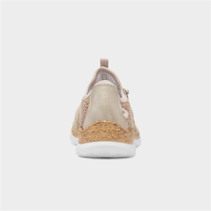 Antistress Womens Gold Bungee Lace Shoe