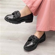 Cushion Walk Hanoi Womens Black Patent Bow Loafer (Click For Details)