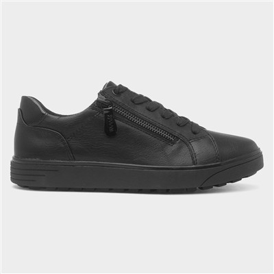 Jenny Womens Black Side Zip Shoe