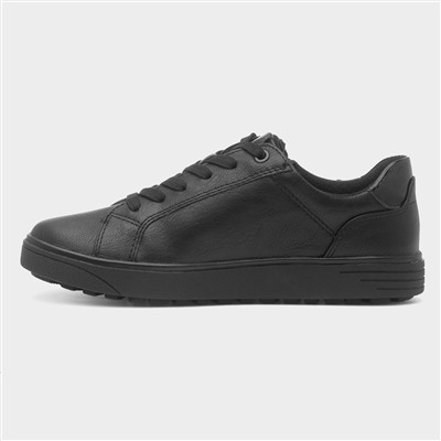 Jenny Womens Black Side Zip Shoe
