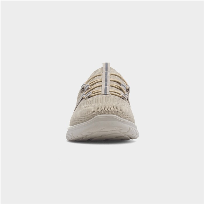 Linda Womens Beige Casual Knit Shoe