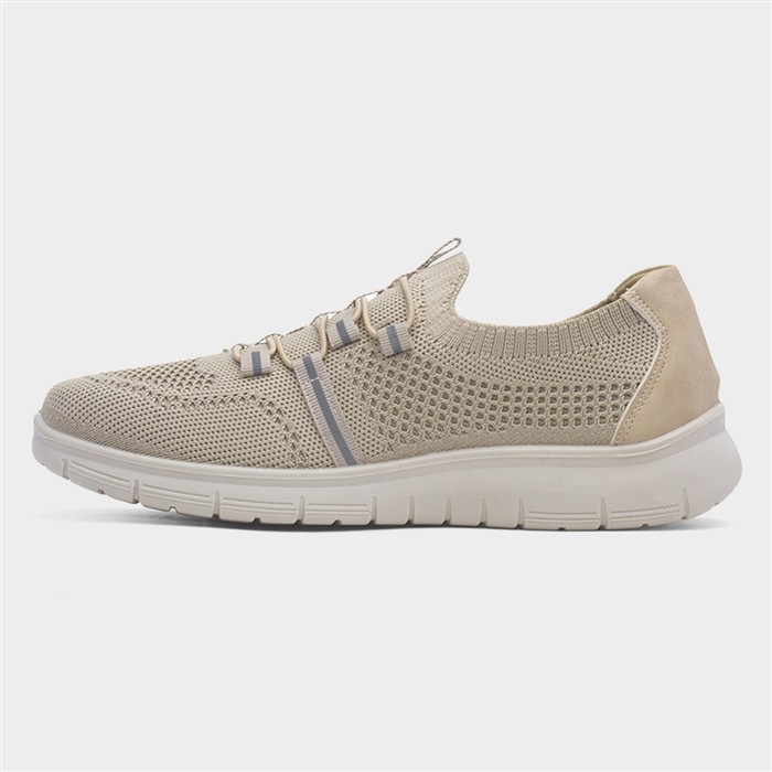 Linda Womens Beige Casual Knit Shoe