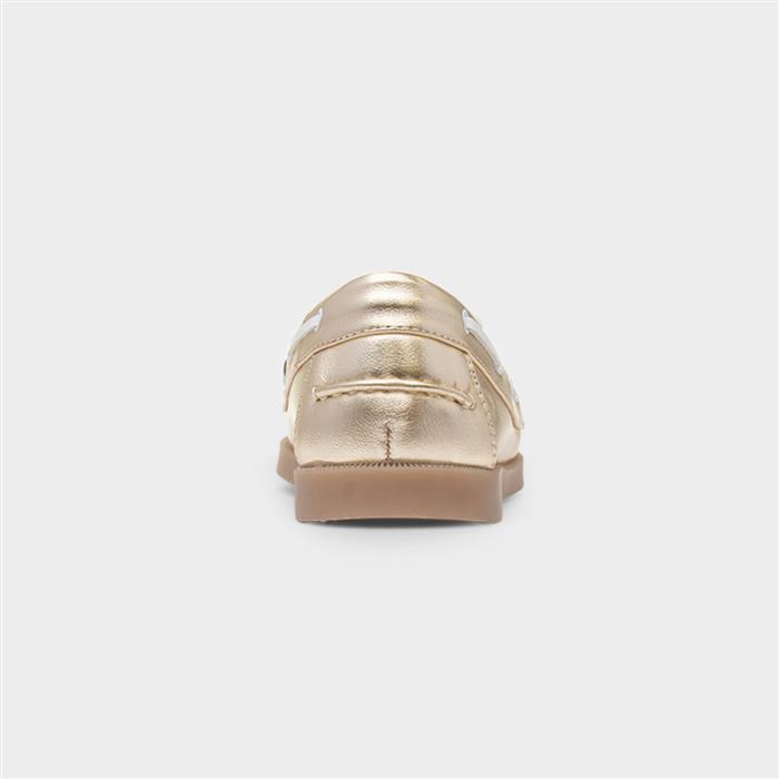 Shelly Womens Light Gold Boat Shoe