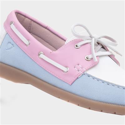 Shelly Womens Multi Pastel Boat Shoe