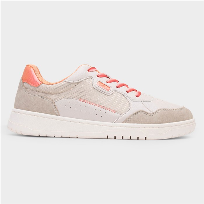 Davina Womens Beige Casual Lace Up Shoe