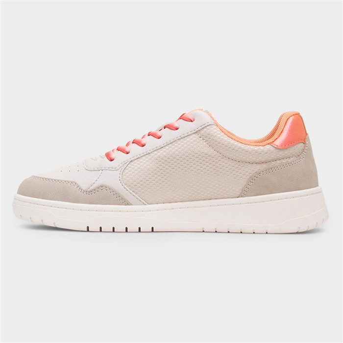 Davina Womens Beige Casual Lace Up Shoe