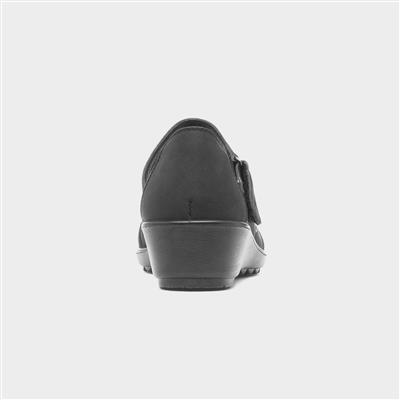 Dorit Womens Black Easy Fasten Shoe