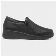 Softlites Harriet Womens Black Zip Up Wedge Shoe (Click For Details)