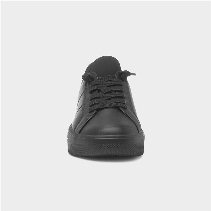 Heidi Womens Black Slip On Wide Fit Shoe
