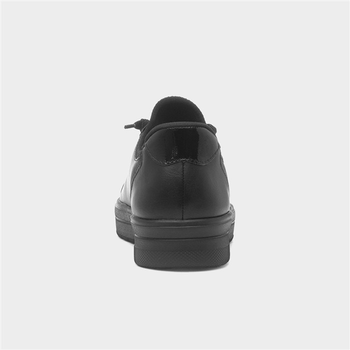 Heidi Womens Black Slip On Wide Fit Shoe