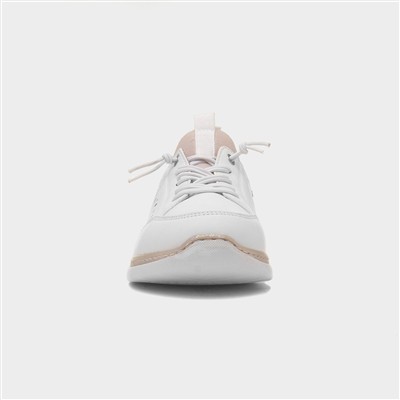 Jackie Womens White Vegan Shoe