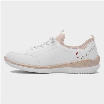Jackie Womens White Vegan Shoe