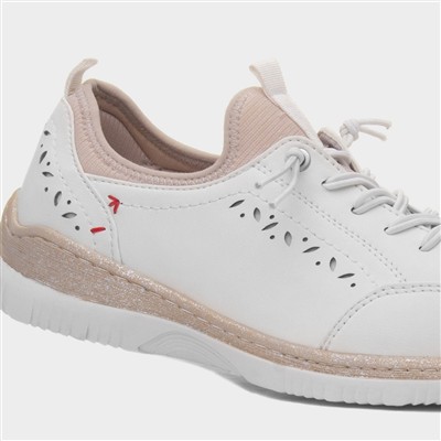Jackie Womens White Vegan Shoe