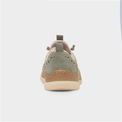 Jackie Womens Green Vegan Shoe