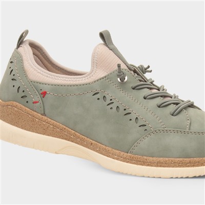 Jackie Womens Green Vegan Shoe