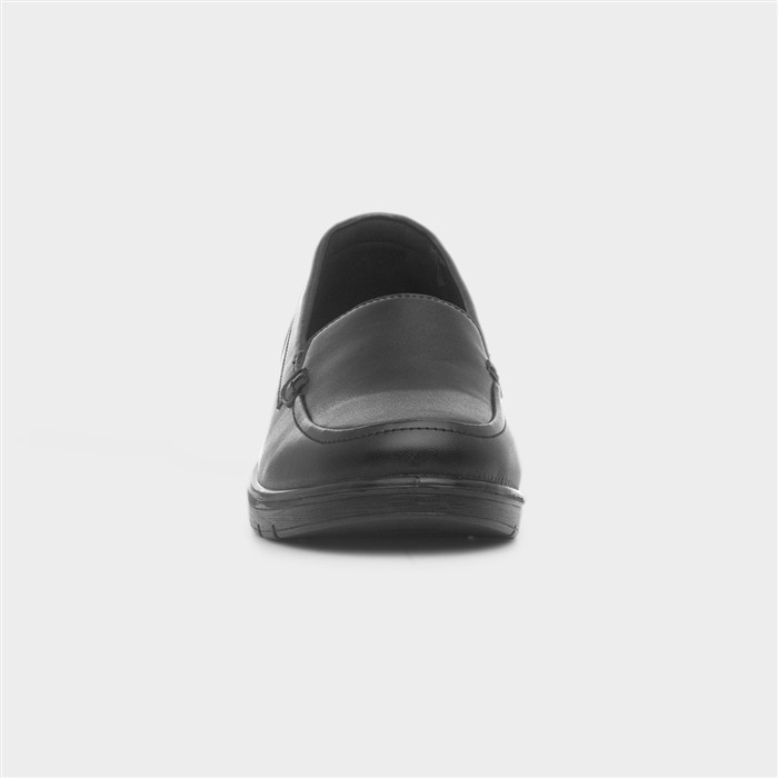 Women's Black Wedge Slip On Casual Shoes