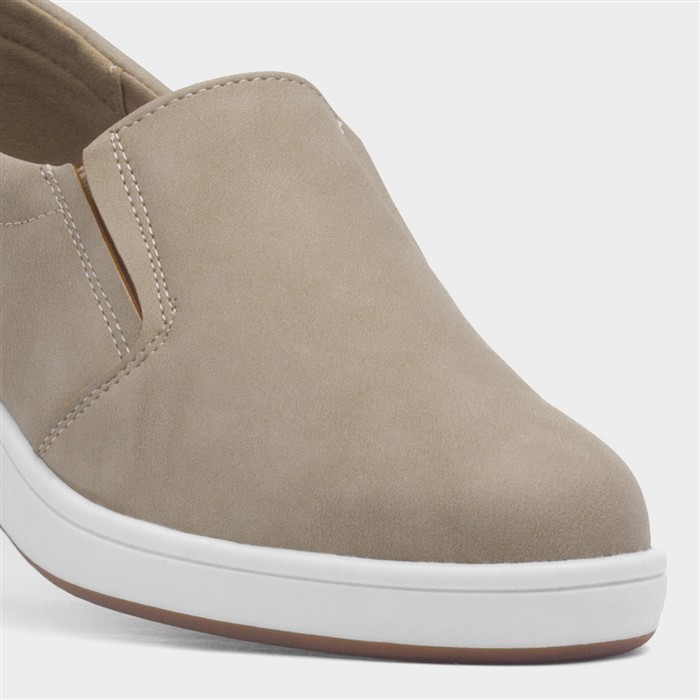 Toyah Womens Beige Slip On Flat Shoe