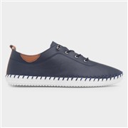 Lunar St Ives Womens Navy Leather Casual Shoe (Click For Details)