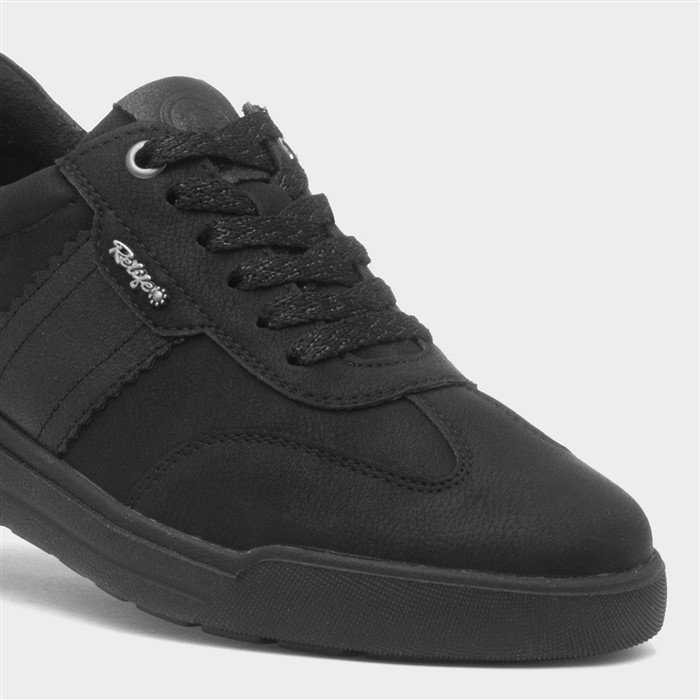 Adele Womens Black Lace Up Casual Shoe